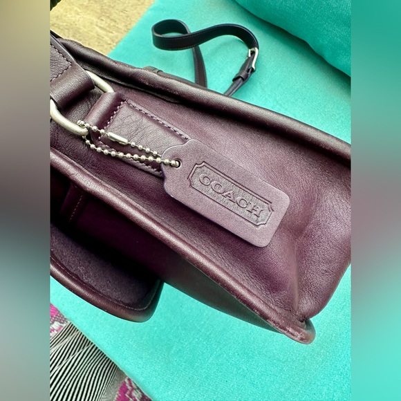 RARE Vintage Coach City Bag #9790 in Eggplant with Nickel Hardware 💜 - Picture 7 of 8